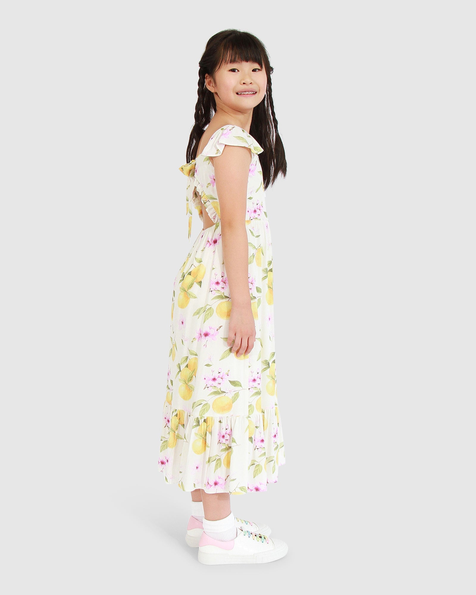Kids | Sunset Sakura Maxi Dress | Sakura Orchard