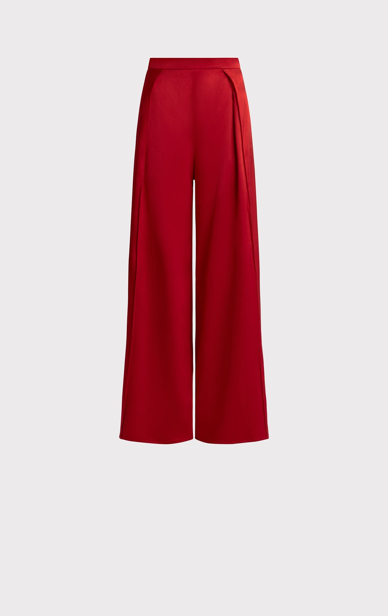 Icon High Waist Silk Wide Leg Pants | Wine