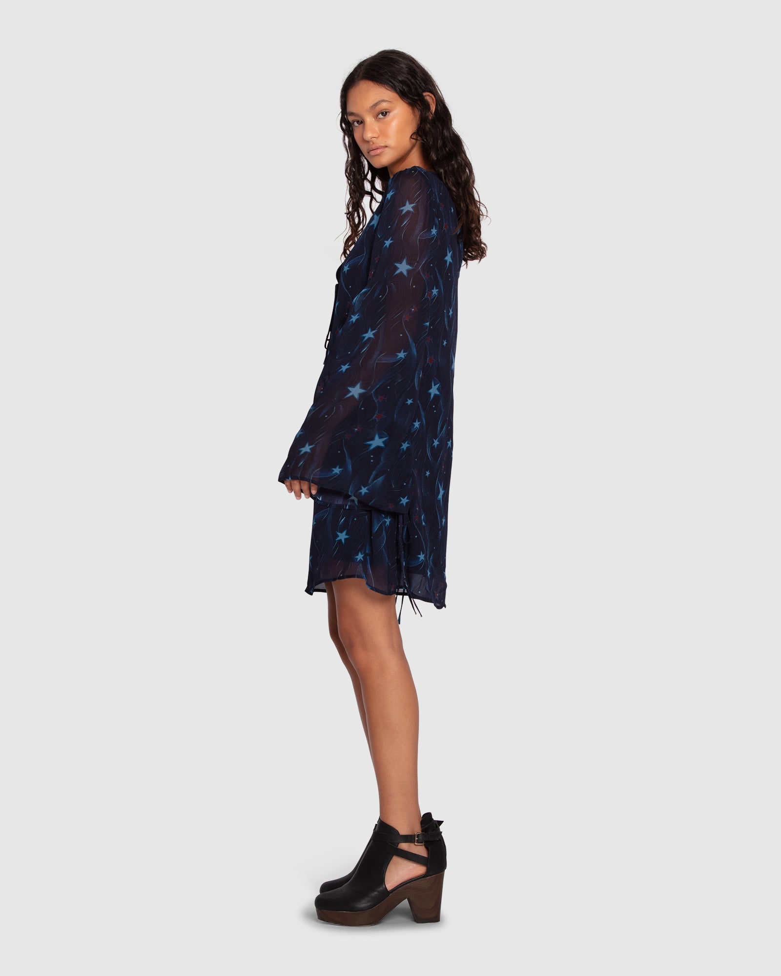 Women | Star Eyes Mini Dress | Star Print