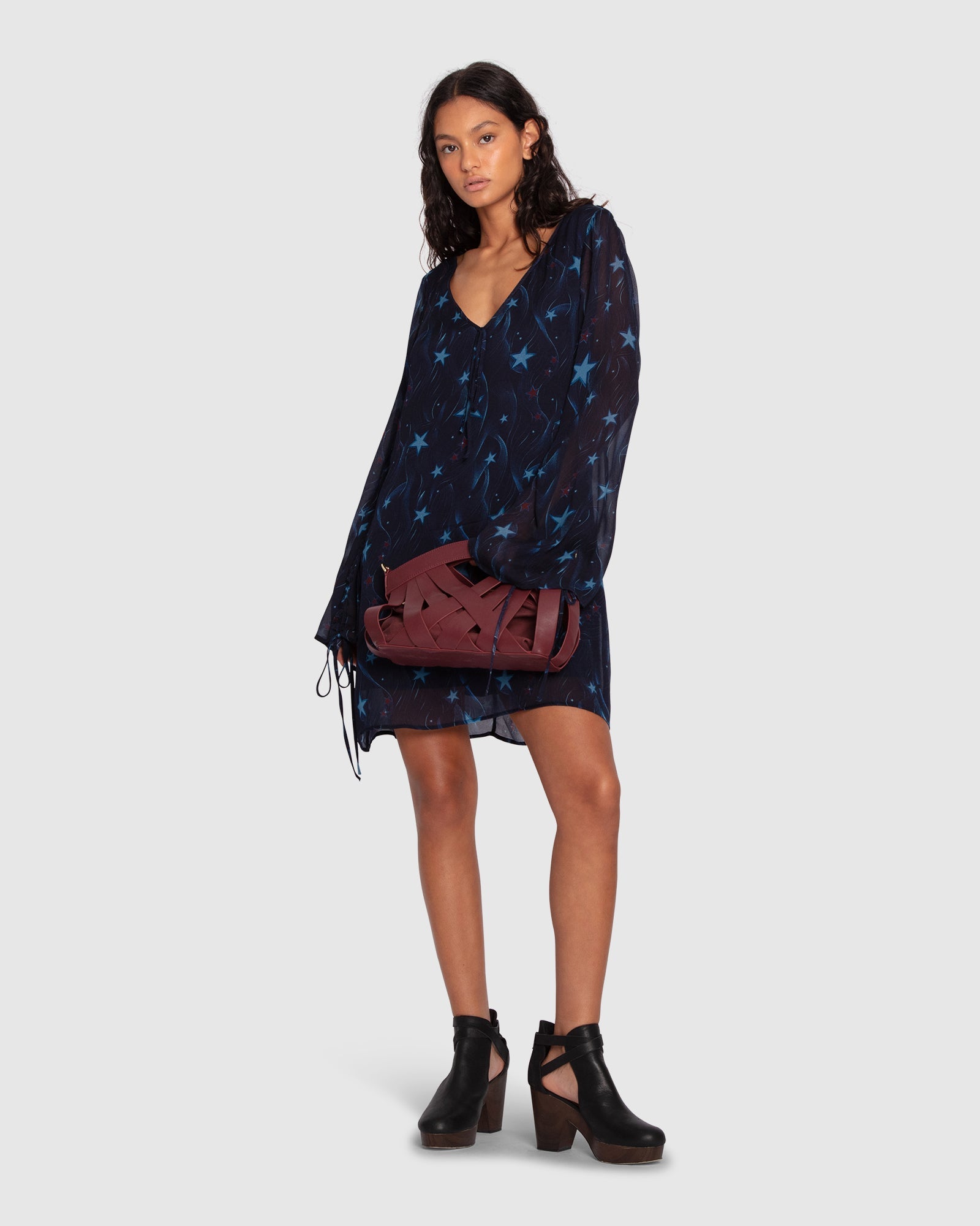 Women | Star Eyes Mini Dress | Star Print