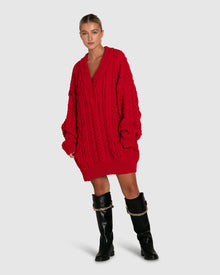 Women | Still The One Chunky Oversize Knit | Red