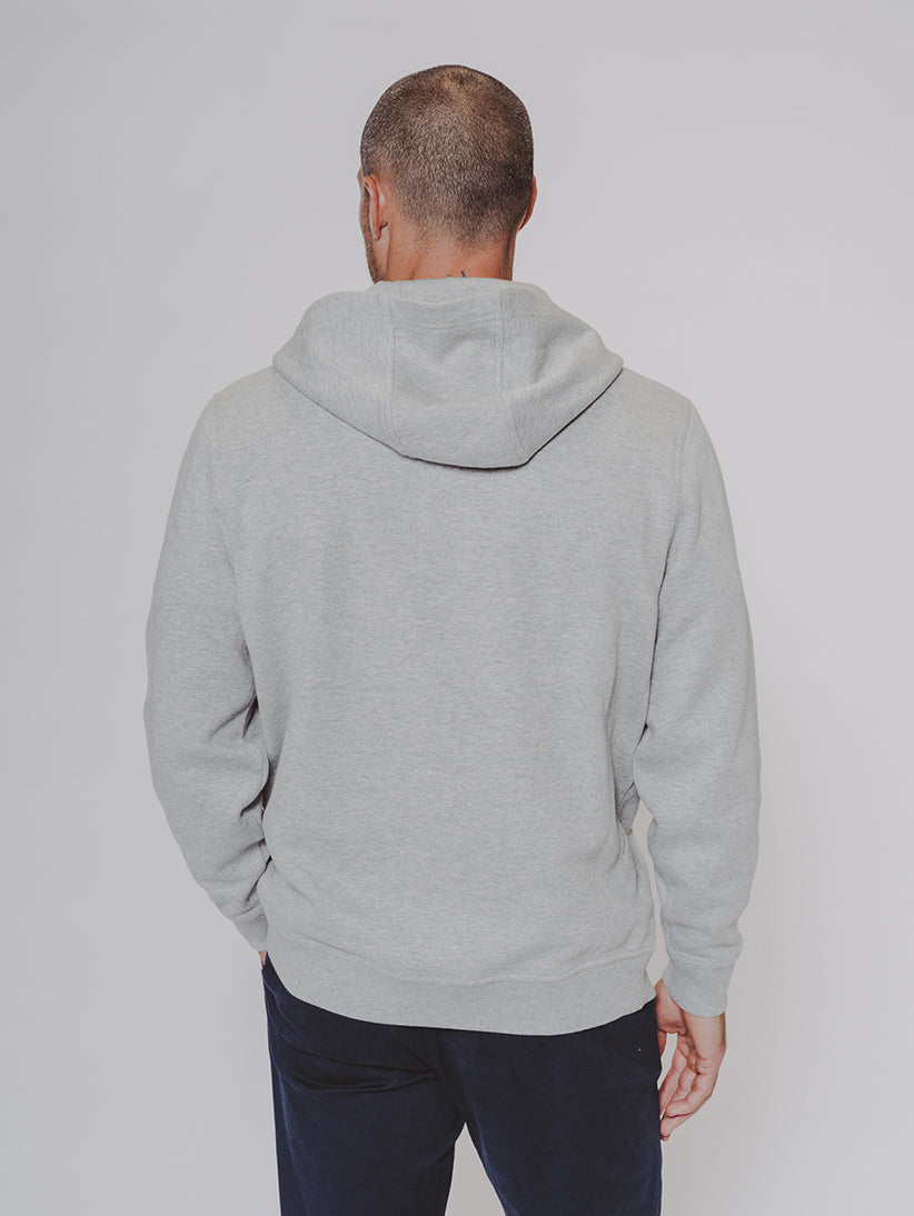 Men | Fairweather Hooded Snap Henley | Athletic Grey