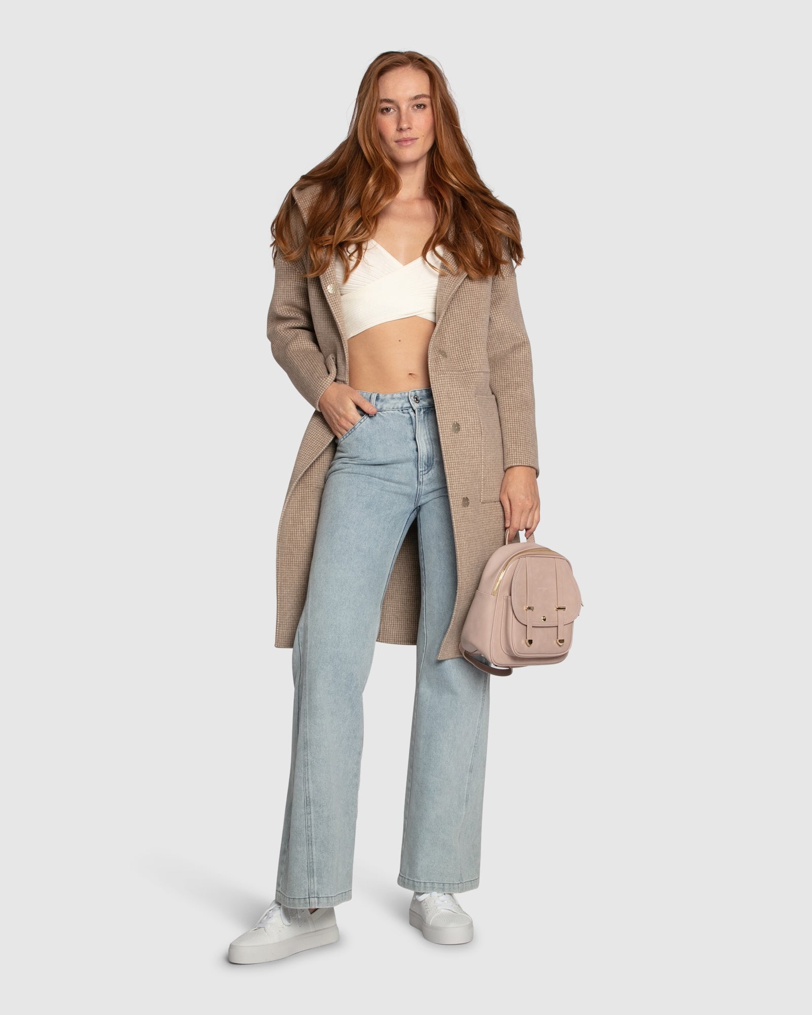 Women | Sunday Morning Wool Blend Hooded Coat | Beige