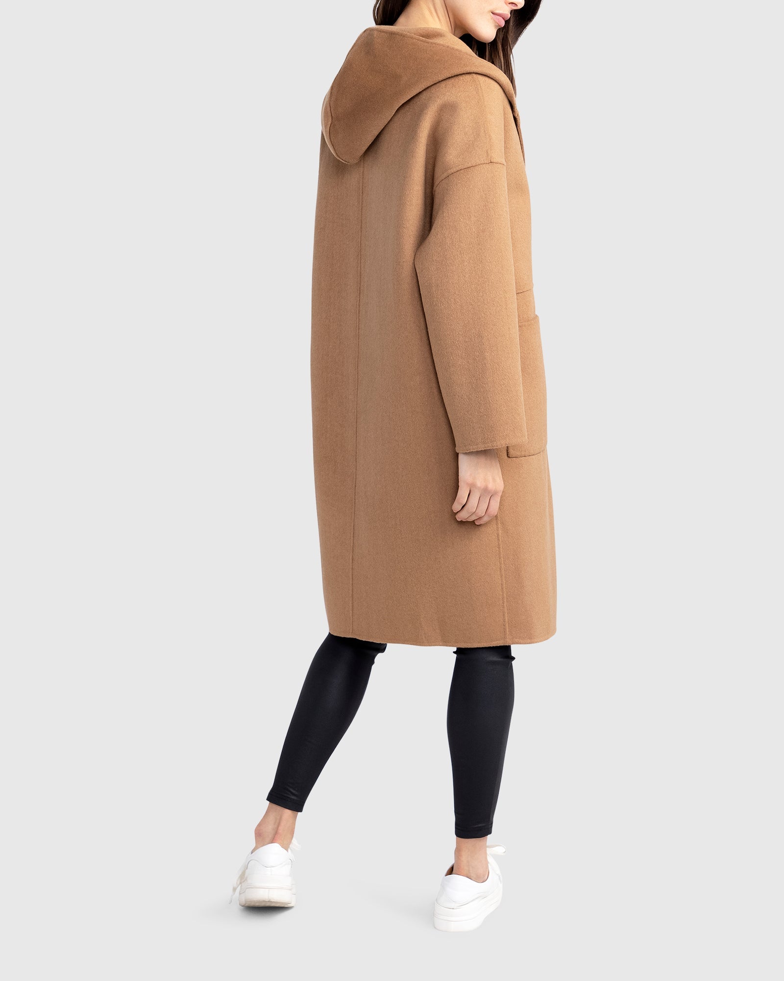 Women | Sunday Morning Wool Blend Hooded Coat | Camel