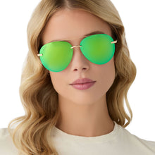 Unisex | Lenox Sunglasses | Gold | Green Lenses