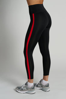 Soul by SoulCycle | Milestone Racing Tight | Black/Red