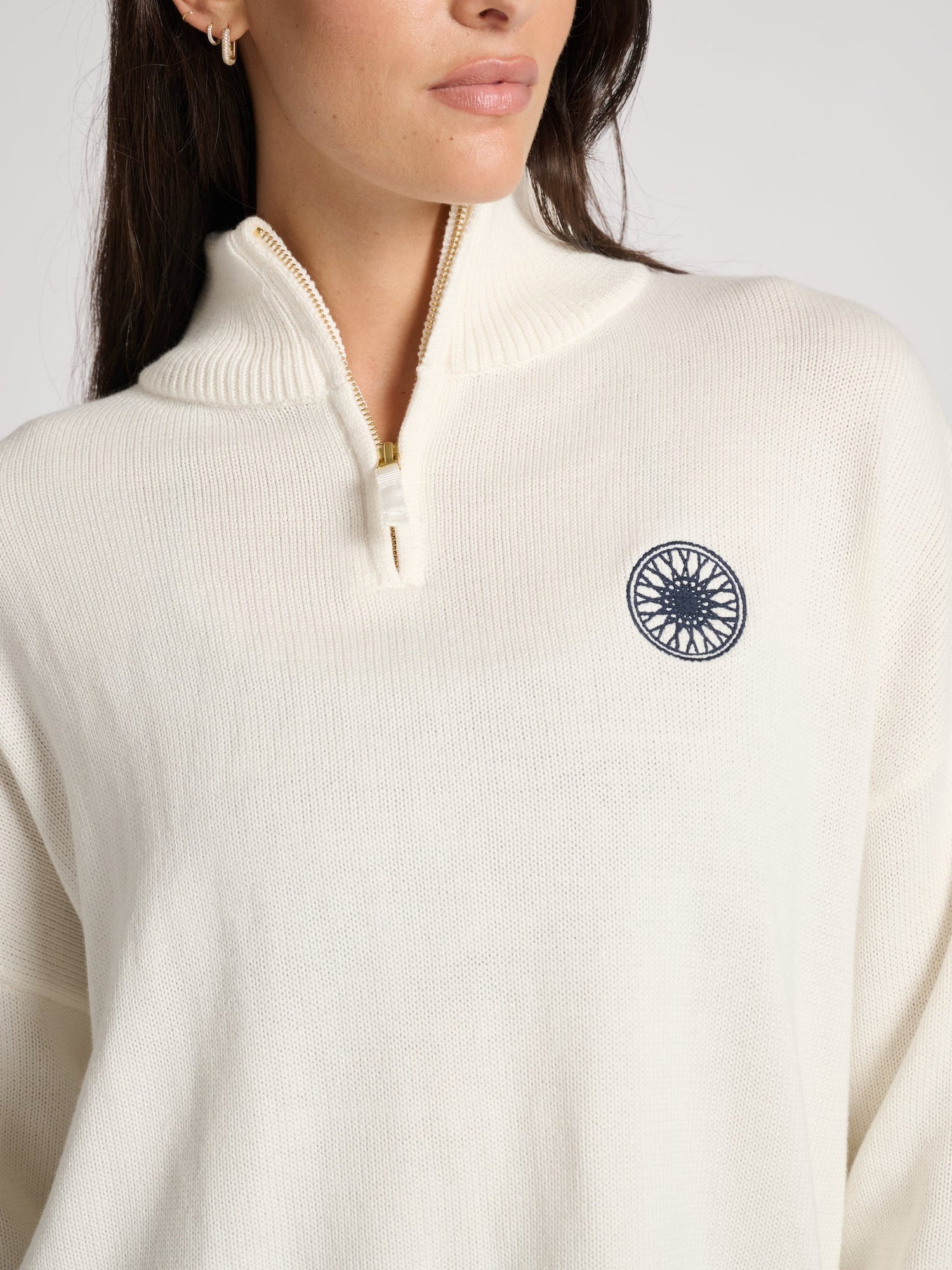 Ellsworth & Ivey | Madison Ride Quarterzip | Navy/White