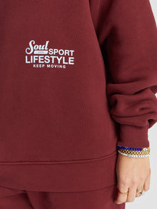 Soul by SoulCycle | Sam  Soul Sport Crew | Maroon