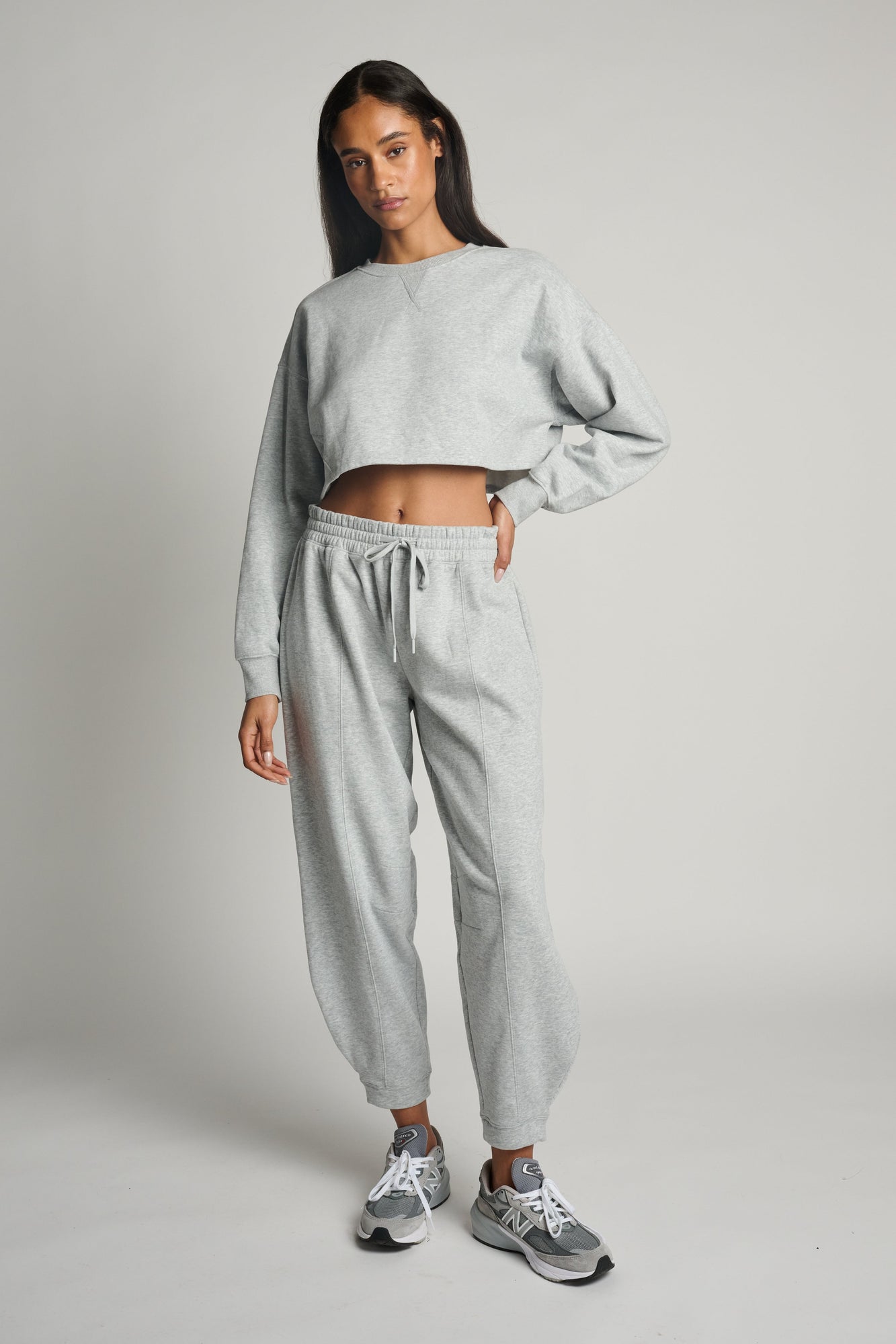 Beyond Yoga | Luxfleece Light Barrel Sweatpant | Light Heather Grey
