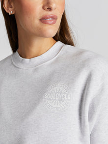 Soul by SoulCycle | Perry Crop Crew | Light Heather Grey