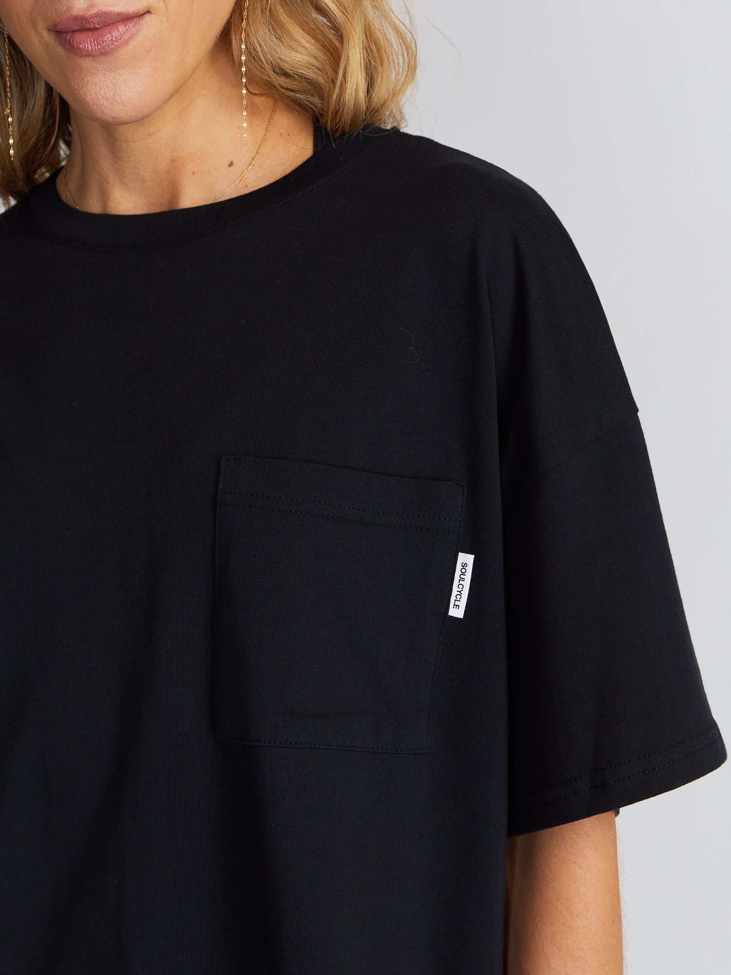 Soul by SoulCycle | Ruby Core Black Pocket Tee | Black