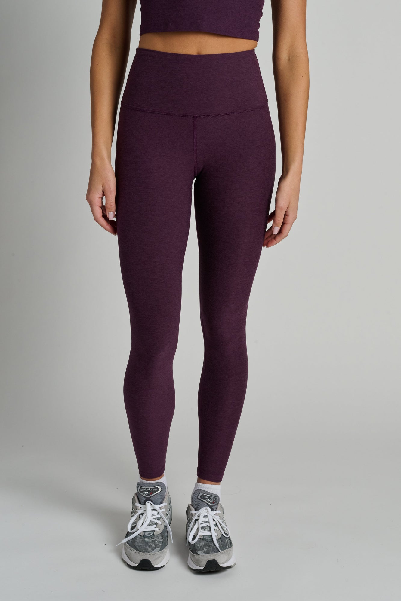 Beyond Yoga | Caught In The Midi Legging | Eggplant Purple Heather
