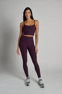 Beyond Yoga | Caught In The Midi Legging | Eggplant Purple Heather