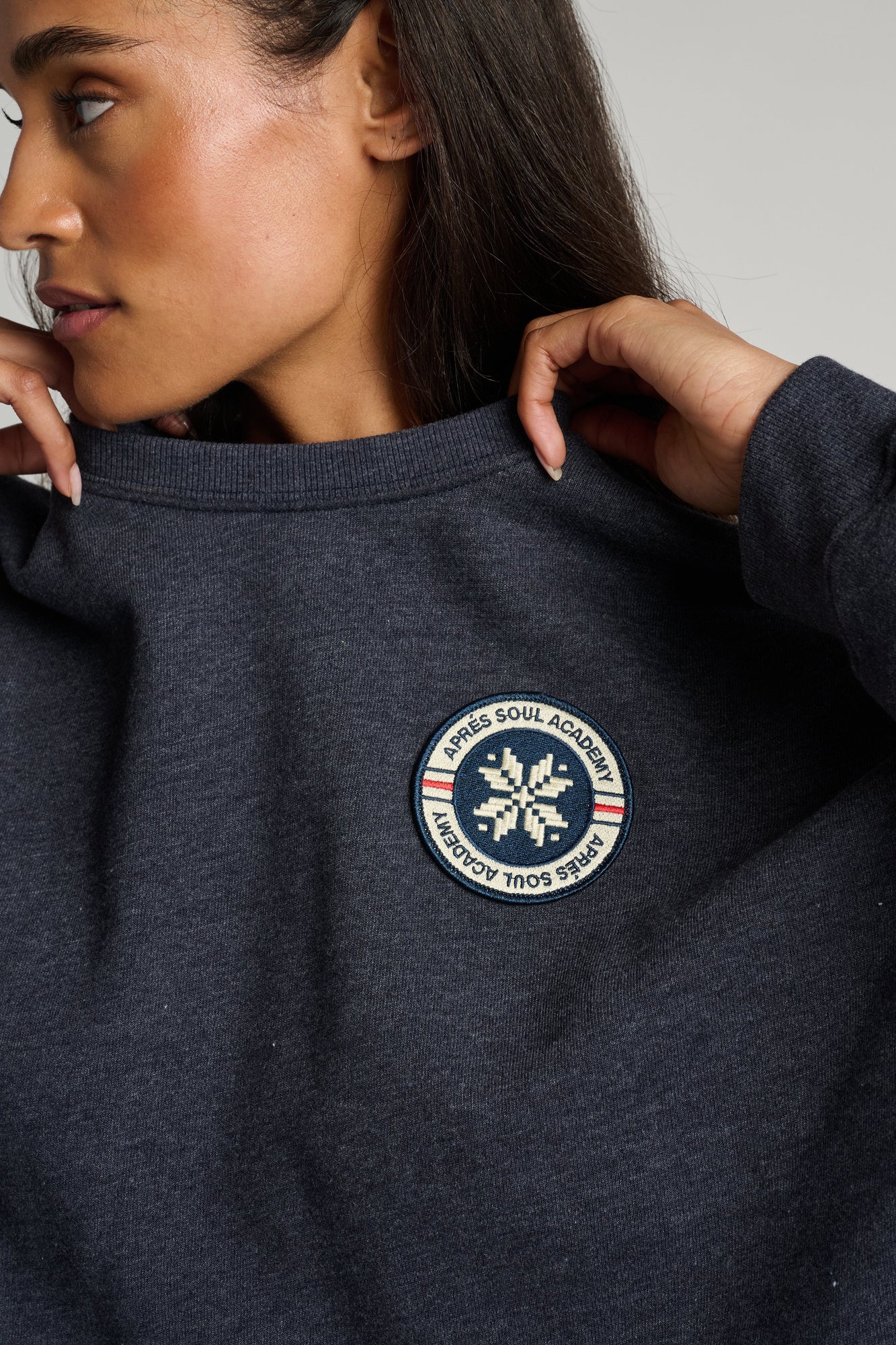 Soul by SoulCycle | Lounge Sweatshirt With Patch | Navy