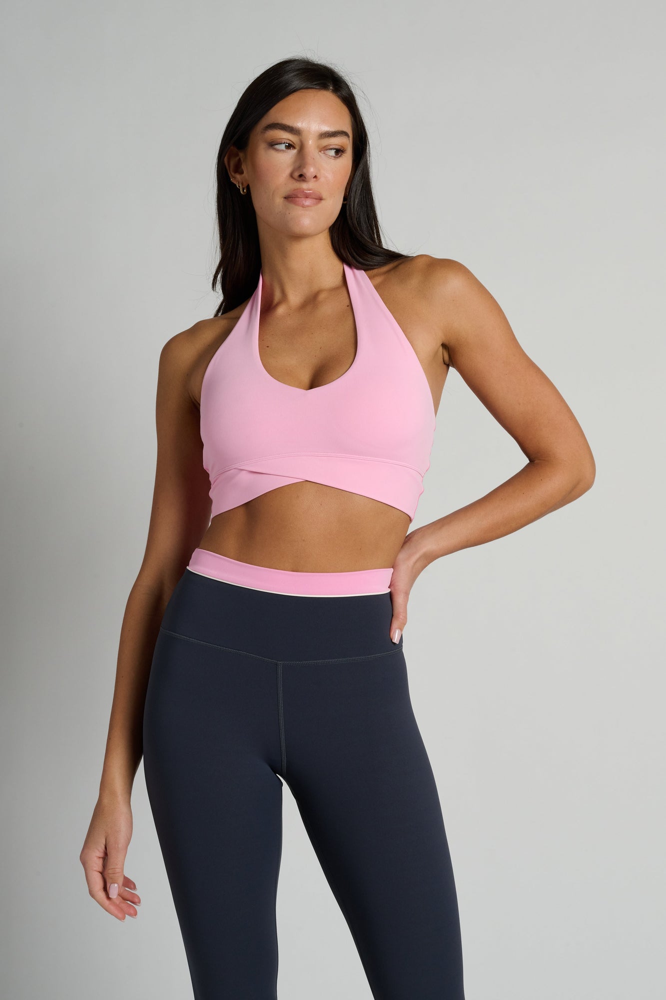 P.E Nation | Reset Halter Sports Bra | Prism Pink