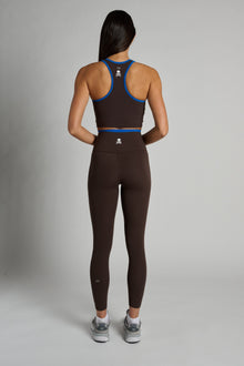 Splits59 | Dual High Waist Airweight 7/8 | Dark Chocolate/Classic Blue