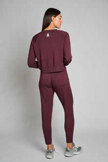 Splits59 | Reena Fleece 7/8 Sweatpant | Cherry