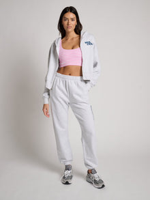 Soul by SoulCycle | Marissa Crop Zip | Light Heather Grey