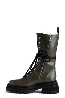 Ride Semy-Shiny Calfskin  | Military