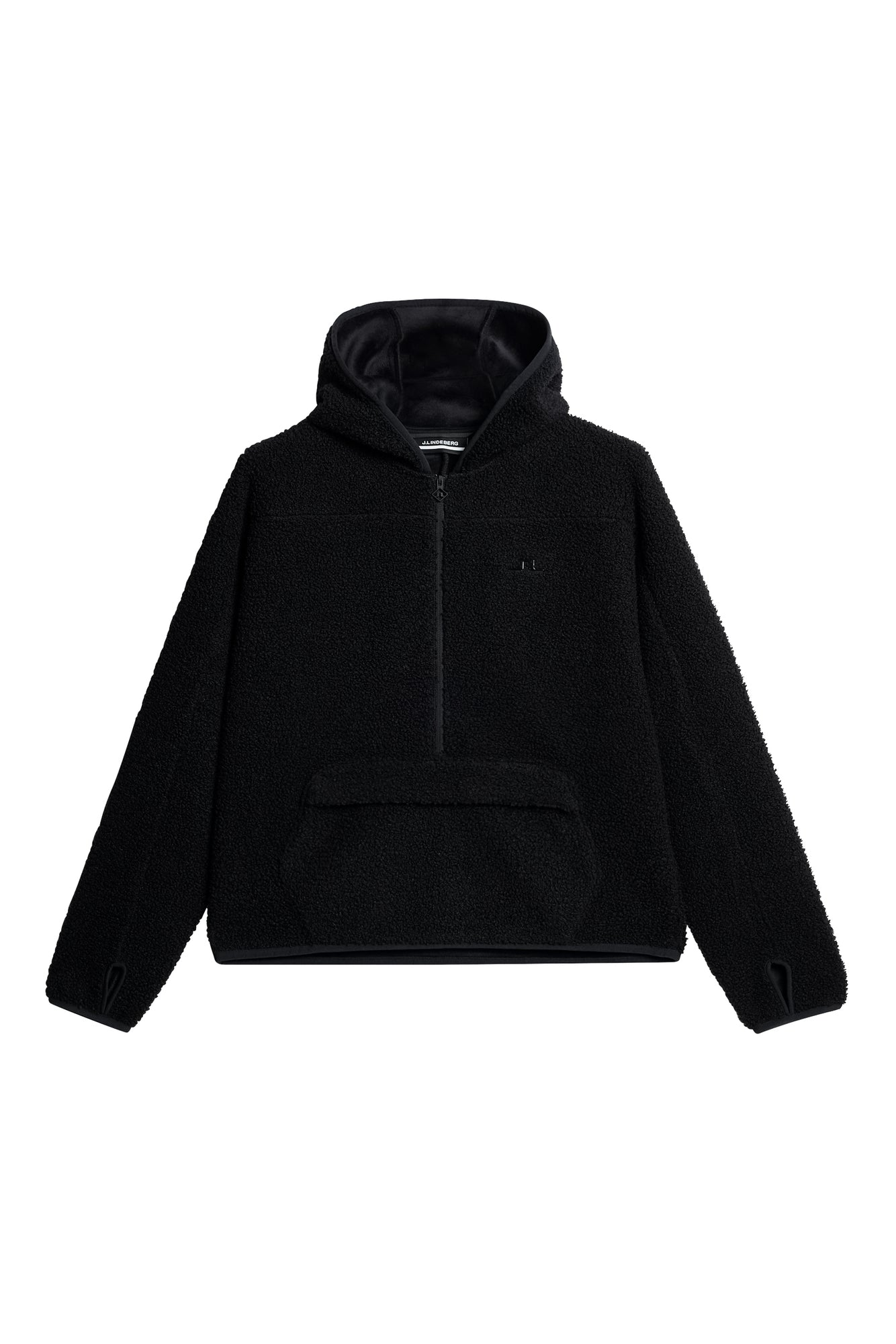 Delise Pile Hoodie in Black by J.Lindeberg