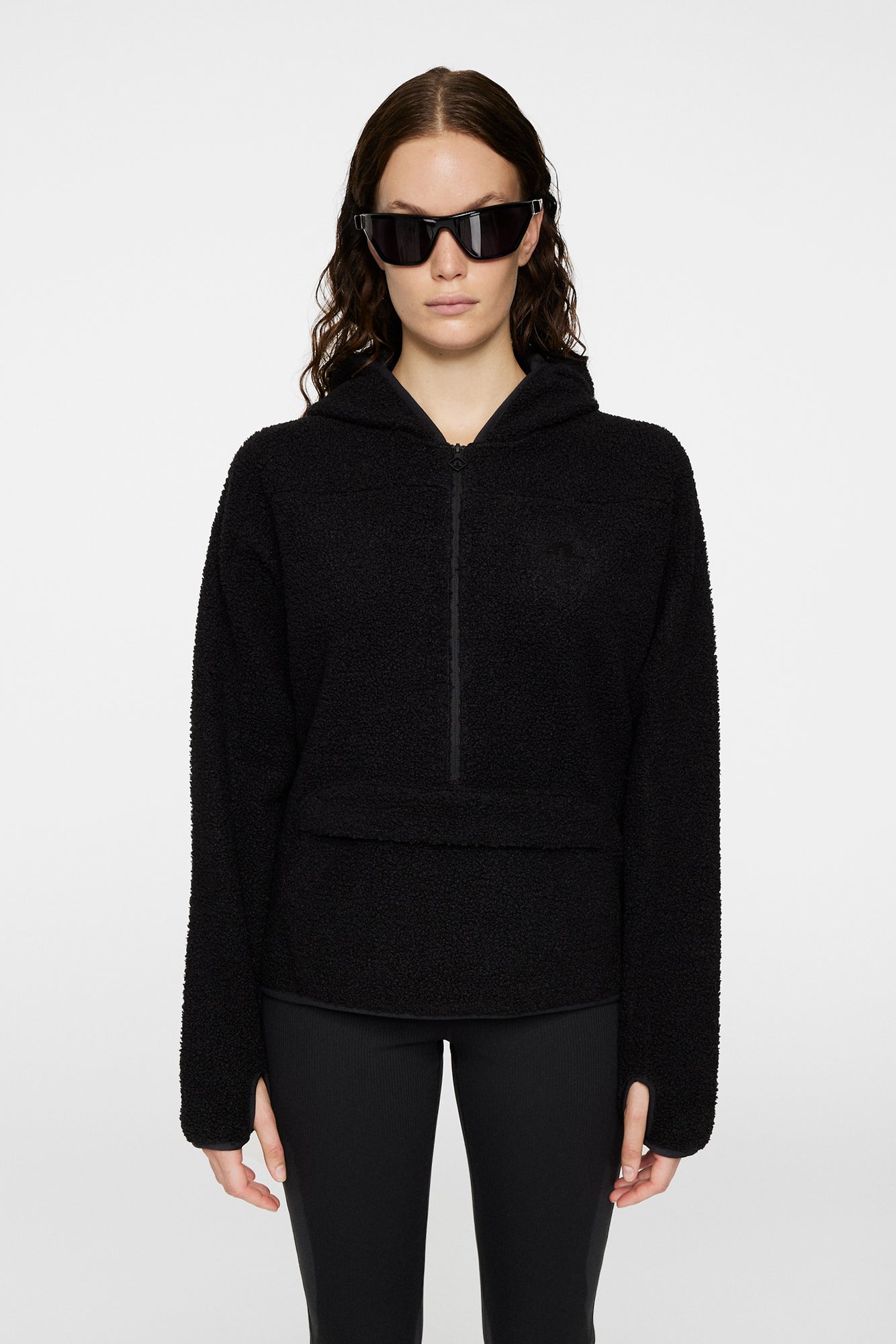 Women | Delise Pile Hoodie | Black