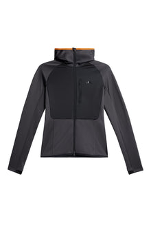 Elana Full Zip Hood in Asphalt by J.Lindeberg