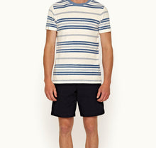 Sammy Stripe Rochelle Stripe Classic Fit T-Shirt | Limestone/Blue Smoke