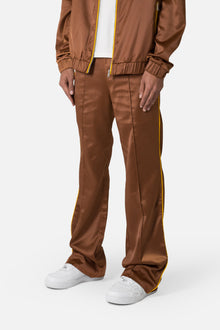 Satin Stacked Pants | Brown