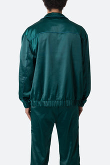 Satin Track Jacket | Green