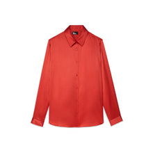 Satin Silk Shirt | Women | Red Brique