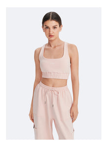 Scoop Neck Racerback Bra | Marshmallow Pink