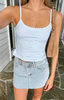 Scottie Striped Singlet | Blue