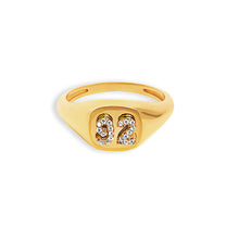 The Tiny Varsity Signet Ring | 18KT Gold Vermeil & Sterling Silver