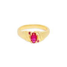 The Ruby Juna Tiny Oval Ring | 18KT Gold Vermeil