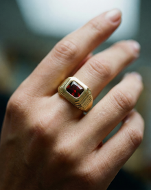 The Ruby Red Heirloom Ring |  18Kt Gold Plated