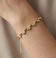 The Teardrop Bracelet | Brass With 18Kt Gold Plating