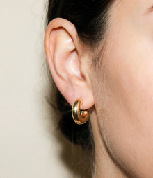 The Gold Mezzo Hoops | 18Kt Gold Plated Brass