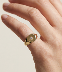 The Star Stone Pinky Signet Ring | Gold Vermeil