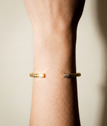 The Iced Out Rope Bangle | 18Kt Gold Vermeil
