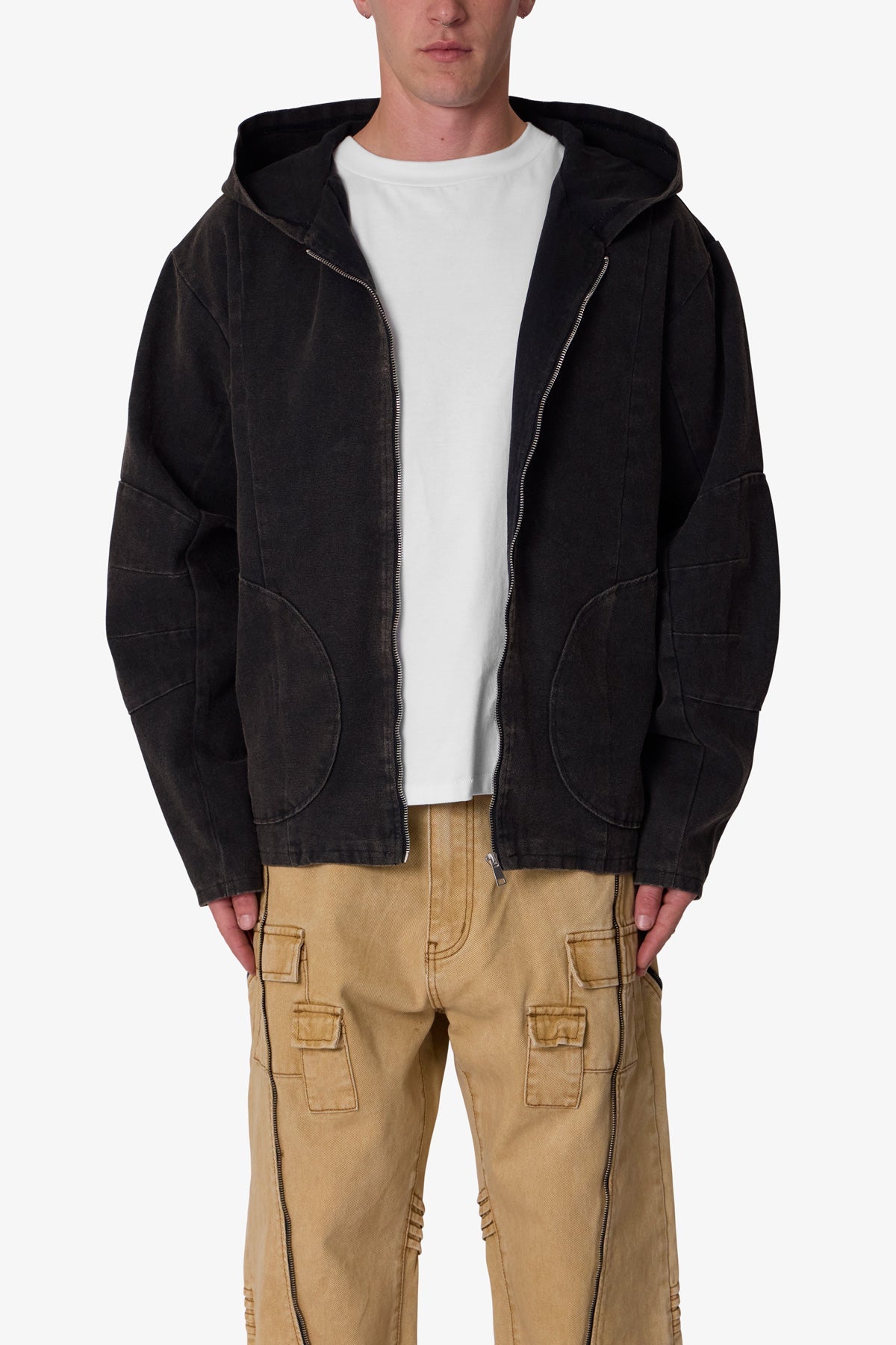 Seamed Work Jacket | Washed Black