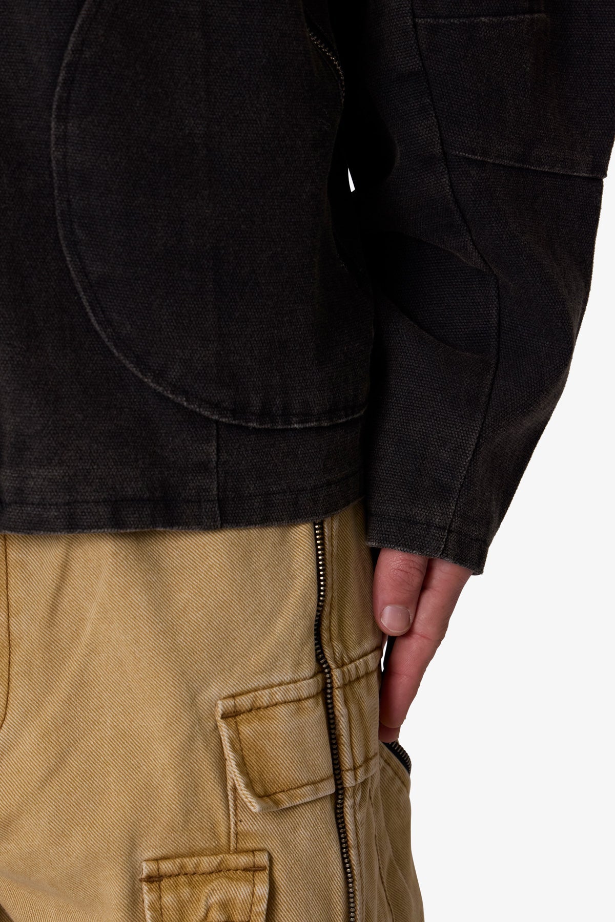 Seamed Work Jacket | Washed Black