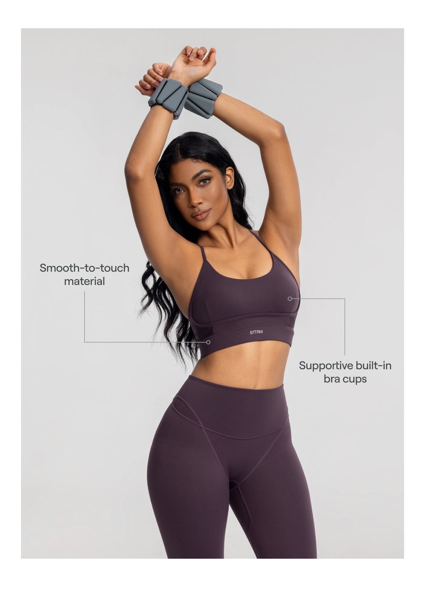 Seamless Crossback Bra | Midnight Plum