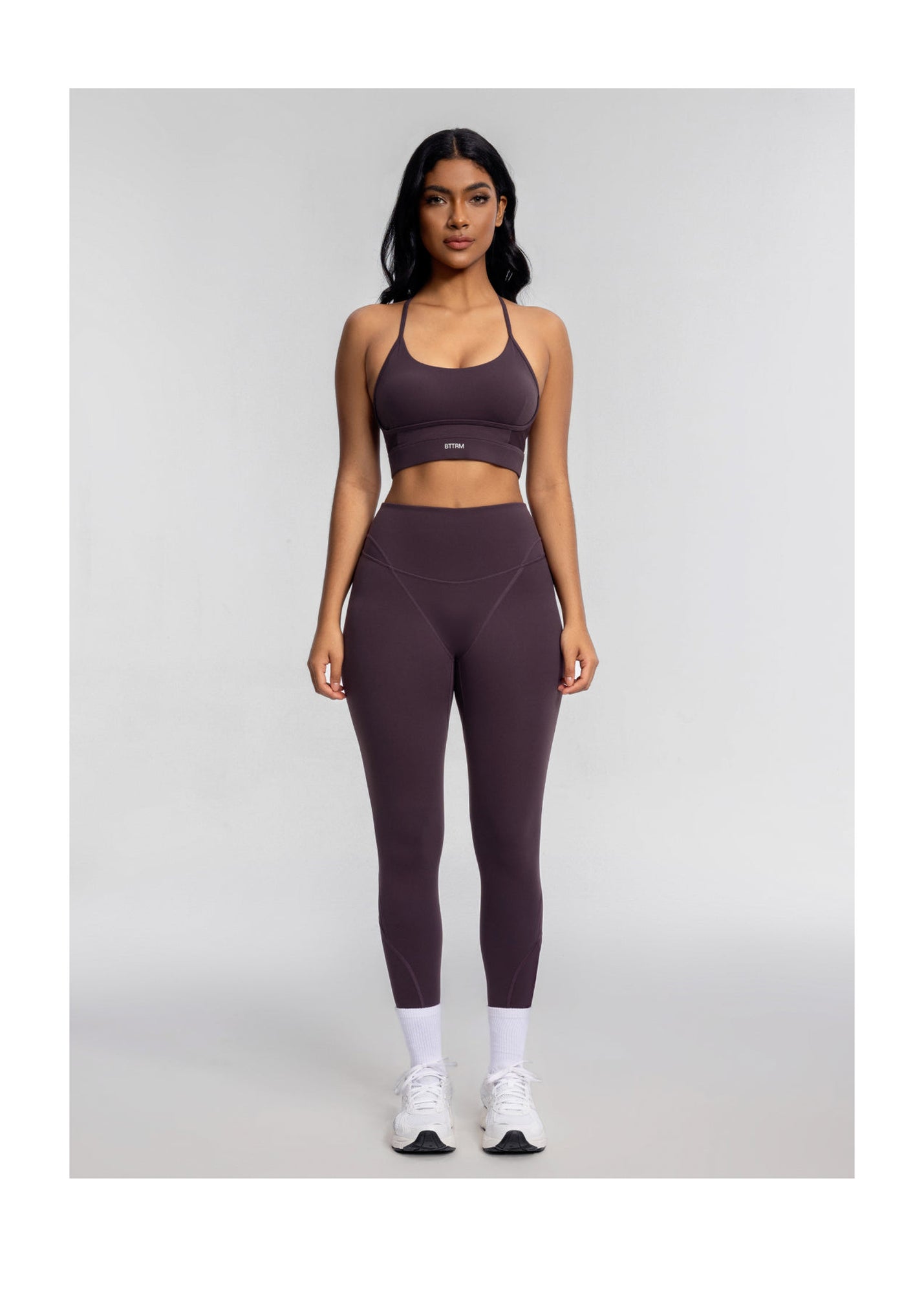 Seamless Crossback Bra | Midnight Plum