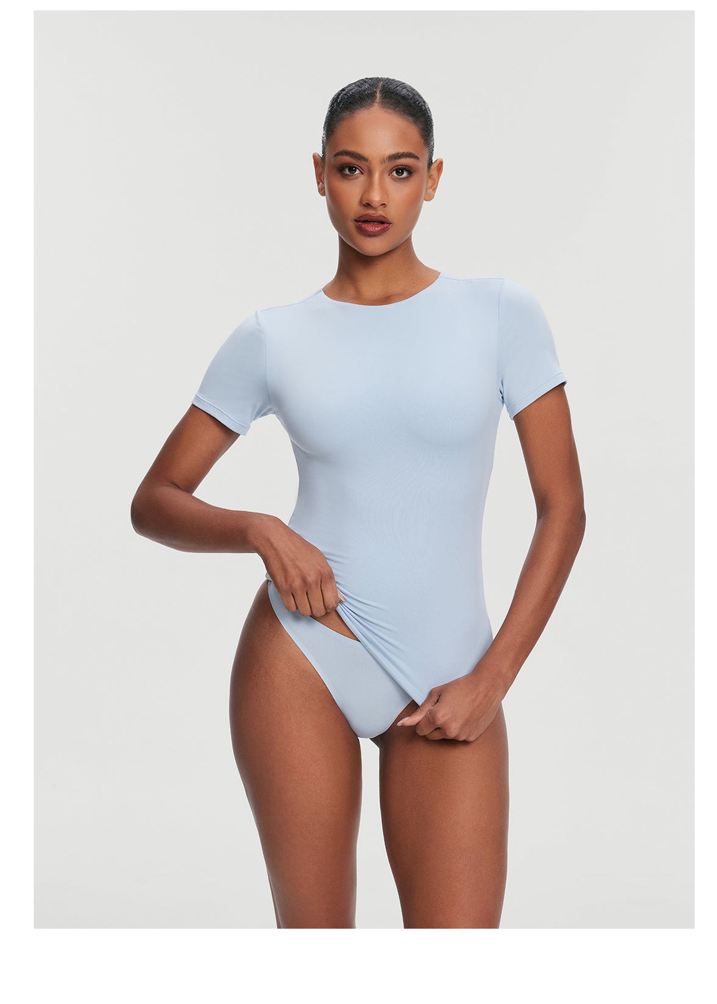 Seamless Thong Panty | Sky Blue