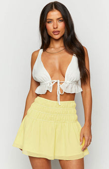 Sean Chiffon Mini Skirt | Yellow