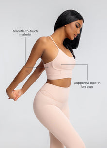 Seamless Crossback Bra | Seashell