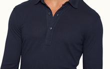 Sebastian Cashmere Tailored Fit Long-Sleeve Cashmere Polo Shirt | Lagoon Blue