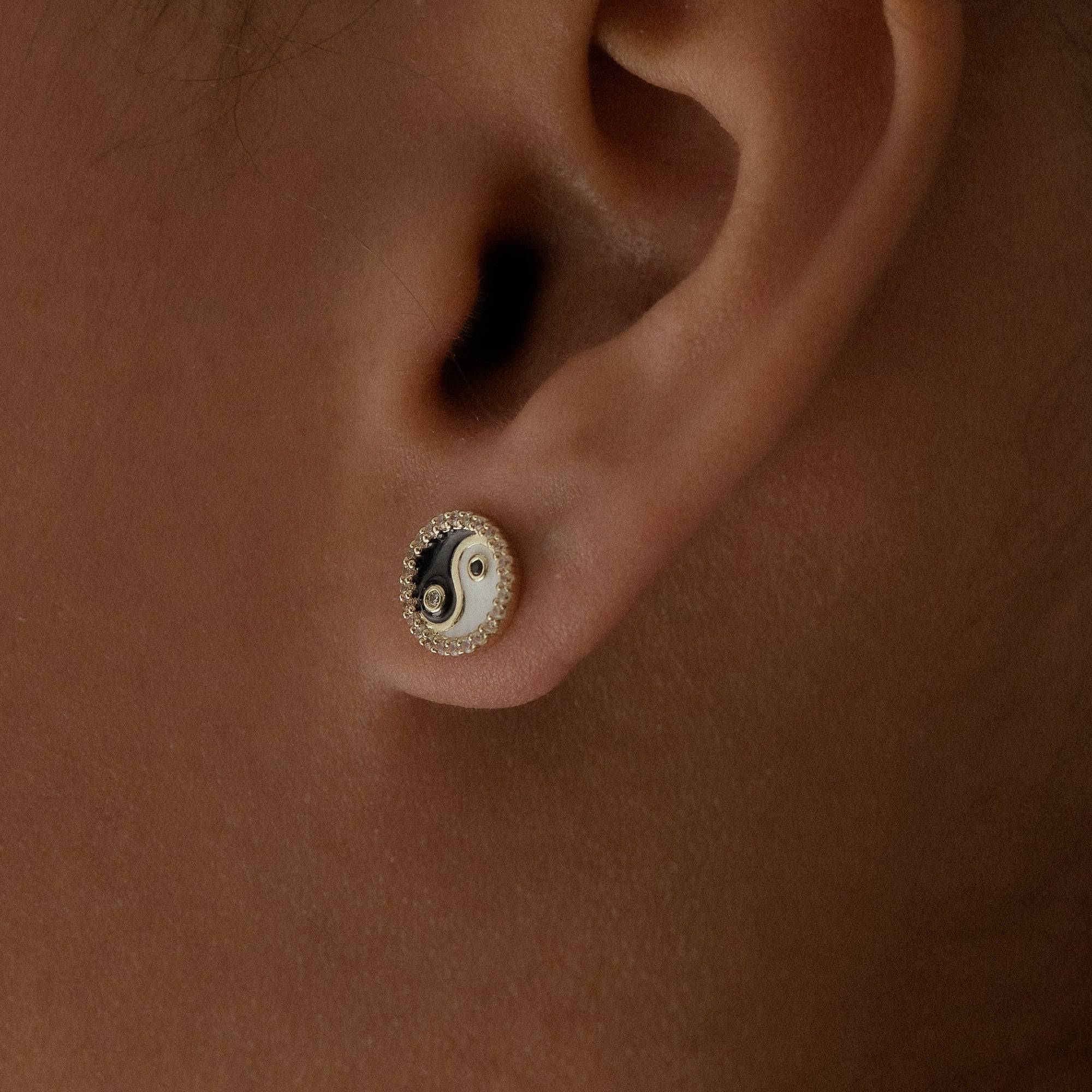 The Ying-Yang Stud | 14K Yellow Gold-Plated