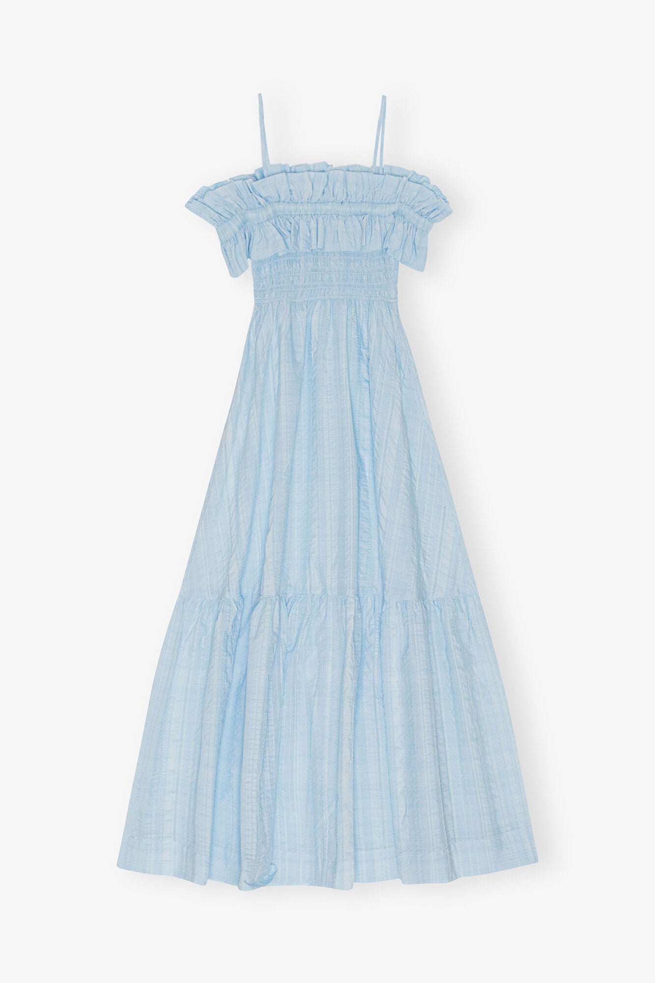 Seersucker Check Smock Maxi Dress | Ice Water