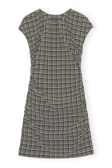 Seersucker Dress | Mini Check Black